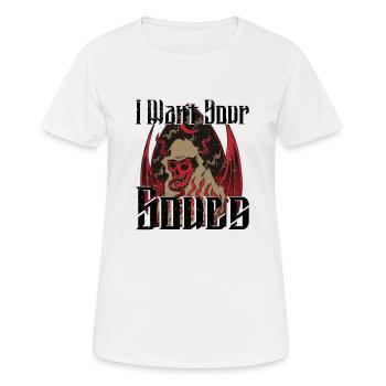 Satan Beelzebub Teufel Gothic Pentagram Mystisch - Frauen T-Shirt atmungsaktiv - Weiß - Vorne - AI Model Female 172 dark (172cm)