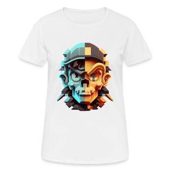 Dude 8bit Pixelart - Frauen T-Shirt atmungsaktiv - Weiß - Vorne - AI Model Female 172 dark (172cm)