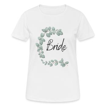 Eukalyptus Bride schwarze Schrift - Frauen T-Shirt atmungsaktiv - Weiß - Vorne - AI Model Female 172 dark (172cm)