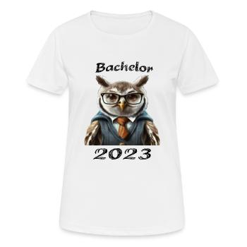 Bachelor 2023 Hibou - T-shirt respirant Femme - blanc - Devant - AI Model Female 172 dark (172cm)