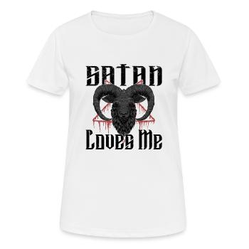 Satan Belzébuth Diable Gothique Pentagramme Mystique - T-shirt respirant Femme - blanc - Devant - AI Model Female 172 dark (172cm)