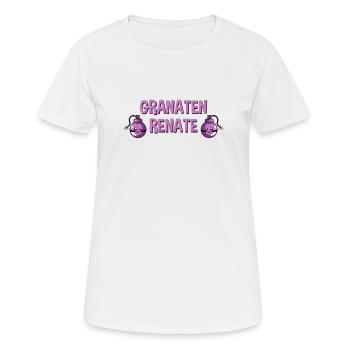 Granaten Renate Handgranate in pink und süß - Frauen T-Shirt atmungsaktiv - Weiß - Vorne - AI Model Female 172 dark (172cm)