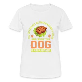 Vegan Fleischlos Tierlieb & Veganer - Frauen T-Shirt atmungsaktiv - Weiß - Vorne - AI Model Female 172 dark (172cm)