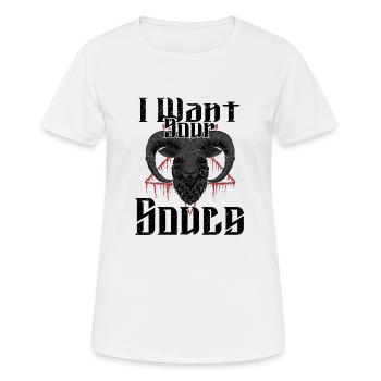 Satan Beelzebub Teufel Gothic Pentagram Mystisch - Frauen T-Shirt atmungsaktiv - Weiß - Vorne - AI Model Female 172 dark (172cm)
