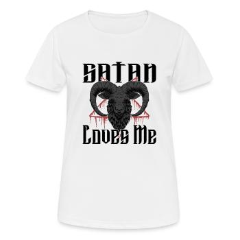 Satan Beelzebub Teufel Gothic Pentagram Mystisch - Frauen T-Shirt atmungsaktiv - Weiß - Vorne - AI Model Female 172 dark (172cm)