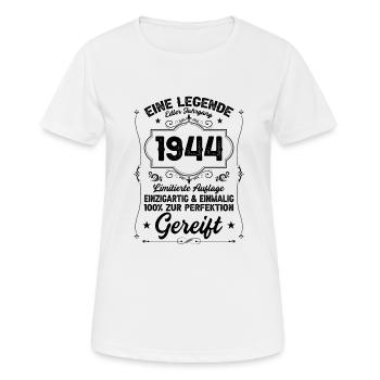 1944 - Frauen T-Shirt atmungsaktiv - Weiß - Vorne - AI Model Female 172 dark (172cm)