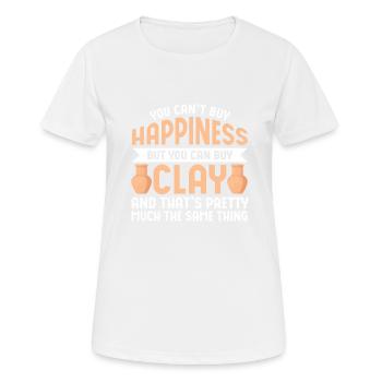 Ceramic Oven Cermaicist Ceramic Clay Oven Pot - Women's Breathable T-Shirt - white - Front - AI Model Female 172 dark (172cm)