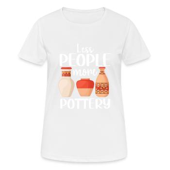 Ceramic Oven Cermaicist Ceramic Clay Oven Pot - Women's Breathable T-Shirt - white - Front - AI Model Female 172 dark (172cm)
