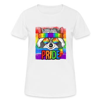 Fierté LGBTQ Christopher Street Day Costume Fierté - T-shirt respirant Femme - blanc - Devant - AI Model Female 172 dark (172cm)
