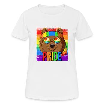 Pride LGBTQ Christopher Street Day Costume Pride - T-shirt respirant Femme - blanc - Devant - AI Model Female 172 dark (172cm)