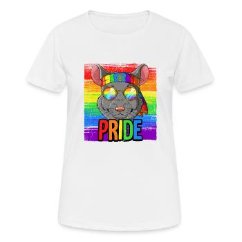 Fierté LGBTQ Christopher Street Day Costume Fierté - T-shirt respirant Femme - blanc - Devant - AI Model Female 172 dark (172cm)