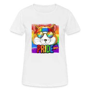 Fierté LGBTQ Christopher Street Day Costume Fierté - T-shirt respirant Femme - blanc - Devant - AI Model Female 172 dark (172cm)