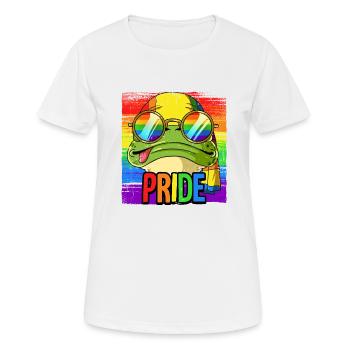 Fierté LGBTQ Christopher Street Day Costume Fierté - T-shirt respirant Femme - blanc - Devant - AI Model Female 172 dark (172cm)