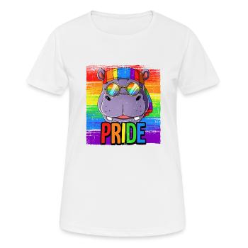 Fierté LGBTQ Christopher Street Day Costume Fierté - T-shirt respirant Femme - blanc - Devant - AI Model Female 172 dark (172cm)