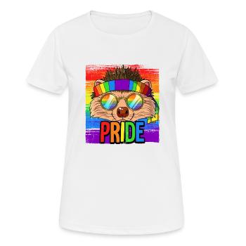 Fierté LGBTQ Christopher Street Day Costume Fierté - T-shirt respirant Femme - blanc - Devant - AI Model Female 172 dark (172cm)