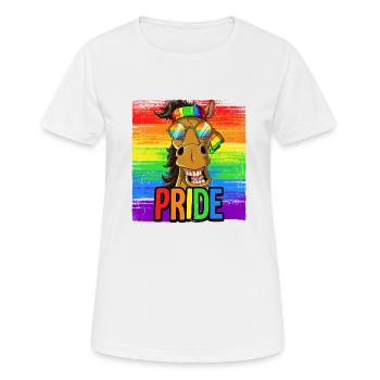 Fierté LGBTQ Christopher Street Day Costume Fierté - T-shirt respirant Femme - blanc - Devant - AI Model Female 172 dark (172cm)