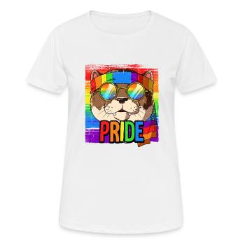 Fierté LGBTQ Christopher Street Day Costume Fierté - T-shirt respirant Femme - blanc - Devant - AI Model Female 172 dark (172cm)