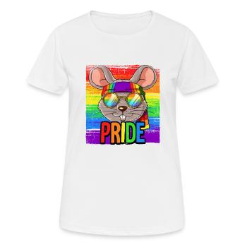 Fierté LGBTQ Christopher Street Day Costume Fierté - T-shirt respirant Femme - blanc - Devant - AI Model Female 172 dark (172cm)
