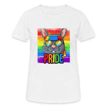 Fierté LGBTQ Christopher Street Day Costume Fierté - T-shirt respirant Femme - blanc - Devant - AI Model Female 172 dark (172cm)