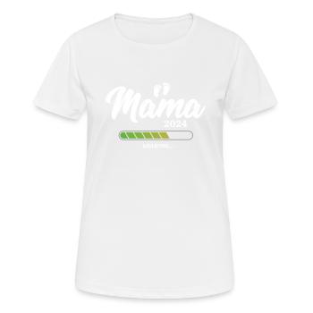 Mama Loading 2024 (Garantie du prix le plus bas) - T-shirt respirant Femme - blanc - Devant - AI Model Female 172 dark (172cm)