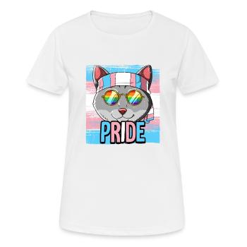 Fierté LGBTQ Transgender Costume Costume Mois de la fierté - T-shirt respirant Femme - blanc - Devant - AI Model Female 172 dark (172cm)