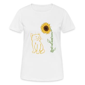 Best Cat Aunt Ever - Frauen T-Shirt atmungsaktiv - Weiß - Vorne - AI Model Female 172 dark (172cm)