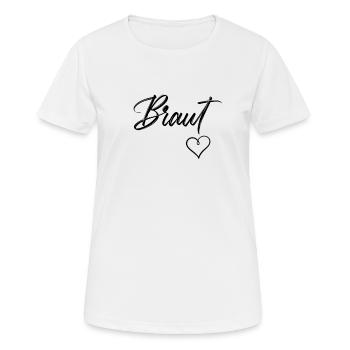 Weißes Braut Junggesellinnenabschied - Frauen T-Shirt atmungsaktiv - Weiß - Vorne - AI Model Female 172 dark (172cm)