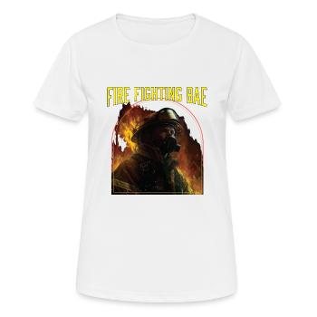 Fire Fighting Bae Fire Rescue Firefighting - Women's Breathable T-Shirt - white - Front - AI Model Female 172 dark (172cm)