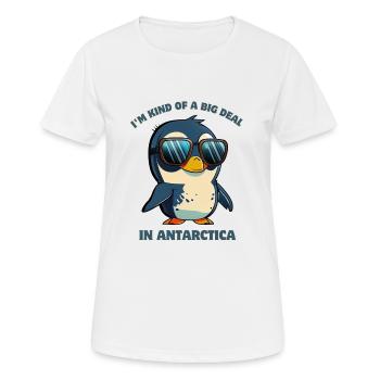 Penguin Big Deal in Antarctica - Women's Breathable T-Shirt - white - Front - AI Model Female 172 dark (172cm)