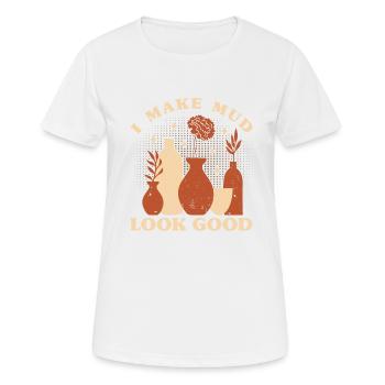 Ceramic Oven Cermaicist Ceramic Clay Oven Pot - Women's Breathable T-Shirt - white - Front - AI Model Female 172 dark (172cm)