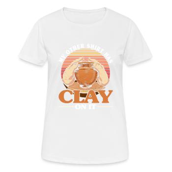 Ceramic Oven Cermaicist Ceramic Clay Oven Pot - Women's Breathable T-Shirt - white - Front - AI Model Female 172 dark (172cm)
