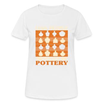 Ceramic Oven Cermaicist Ceramic Clay Oven Pot - Women's Breathable T-Shirt - white - Front - AI Model Female 172 dark (172cm)