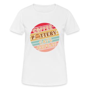 Ceramic Oven Cermaicist Ceramic Clay Oven Pot - Women's Breathable T-Shirt - white - Front - AI Model Female 172 dark (172cm)