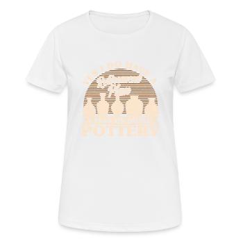 Ceramic Oven Cermaicist Ceramic Clay Oven Pot - Women's Breathable T-Shirt - white - Front - AI Model Female 172 dark (172cm)