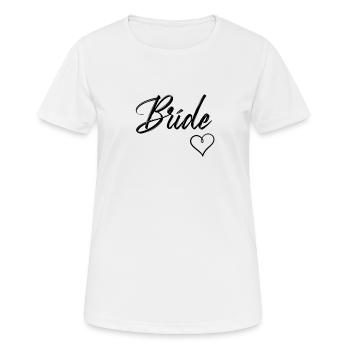 White Bride Bridal Bachelorette Party - Women's Breathable T-Shirt - white - Front - AI Model Female 172 dark (172cm)
