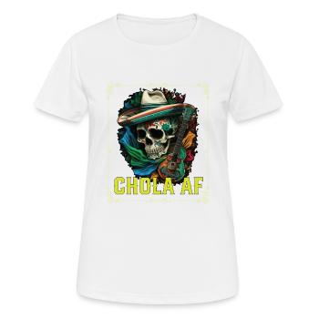 Chola AF Mexican American Pride Latin American - Women's Breathable T-Shirt - white - Front - AI Model Female 172 dark (172cm)