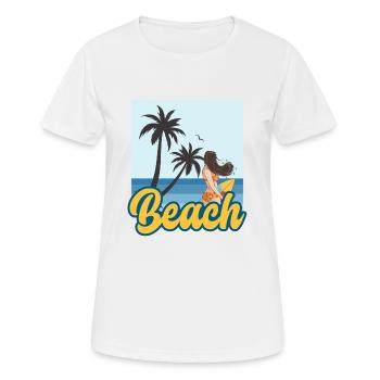 Beach Summer - Women's Breathable T-Shirt - white - Front - AI Model Female 172 dark (172cm)