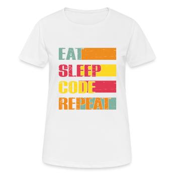 Lustiger Informatiker Spruch, Informatik - Frauen T-Shirt atmungsaktiv - Weiß - Vorne - AI Model Female 172 dark (172cm)