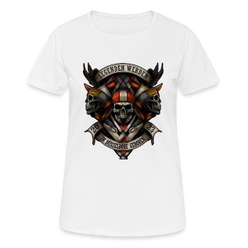 Legenden werden in Düsseldorf geboren - Frauen T-Shirt atmungsaktiv - Weiß - Vorne - AI Model Female 172 dark (172cm)