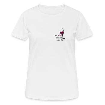 Zu Vino Sag Ich Nie No - Lustiges - Frauen T-Shirt atmungsaktiv - Weiß - Vorne - AI Model Female 172 dark (172cm)