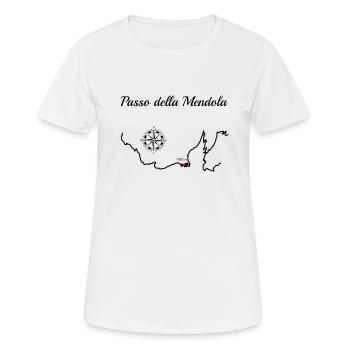 Passo Della Mendola Serpentiner - Frauen T-Shirt atmungsaktiv - Weiß - Vorne - AI Model Female 172 dark (172cm)
