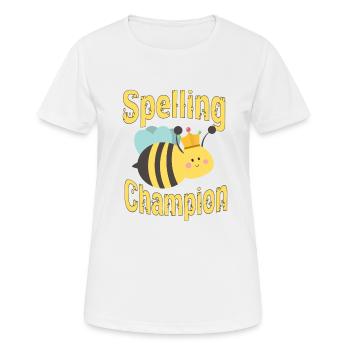 Spelling competition champion - Women's Breathable T-Shirt - white - Front - AI Model Female 172 dark (172cm)