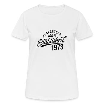 Guaranteed Released Vintage 1973 Birthday - Women's Breathable T-Shirt - white - Front - AI Model Female 172 dark (172cm)