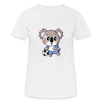 Cute Kawaii Koala with Handball and Football Design - Women's Breathable T-Shirt - white - Front - AI Model Female 172 dark (172cm)