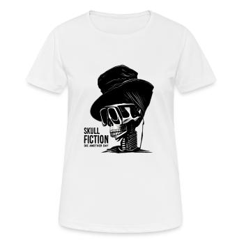 Skull Fiction Totenkopf Schädel - T-shirt respirant Femme - blanc - Devant - AI Model Female 172 dark (172cm)