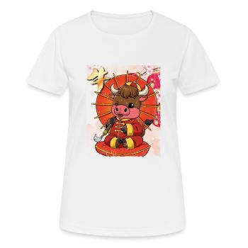Year of the Ox Lunar New Year Chinese - Women's Breathable T-Shirt - white - Front - AI Model Female 172 dark (172cm)