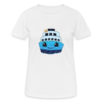 Croisière Bateau de croisière Femmes - T-shirt respirant Femme - blanc - Devant - AI Model Female 172 dark (172cm)