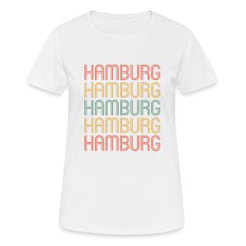 Hamburgerin Hamburger Hamburg - Frauen T-Shirt atmungsaktiv - Weiß - Vorne - AI Model Female 172 dark (172cm)