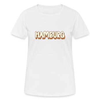 Hamburgerin Hamburger Hamburg - Frauen T-Shirt atmungsaktiv - Weiß - Vorne - AI Model Female 172 dark (172cm)