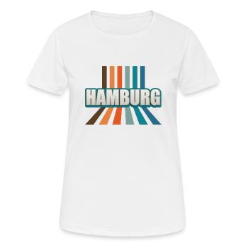 Hamburgerin Hamburger Hamburg - Frauen T-Shirt atmungsaktiv - Weiß - Vorne - AI Model Female 172 dark (172cm)
